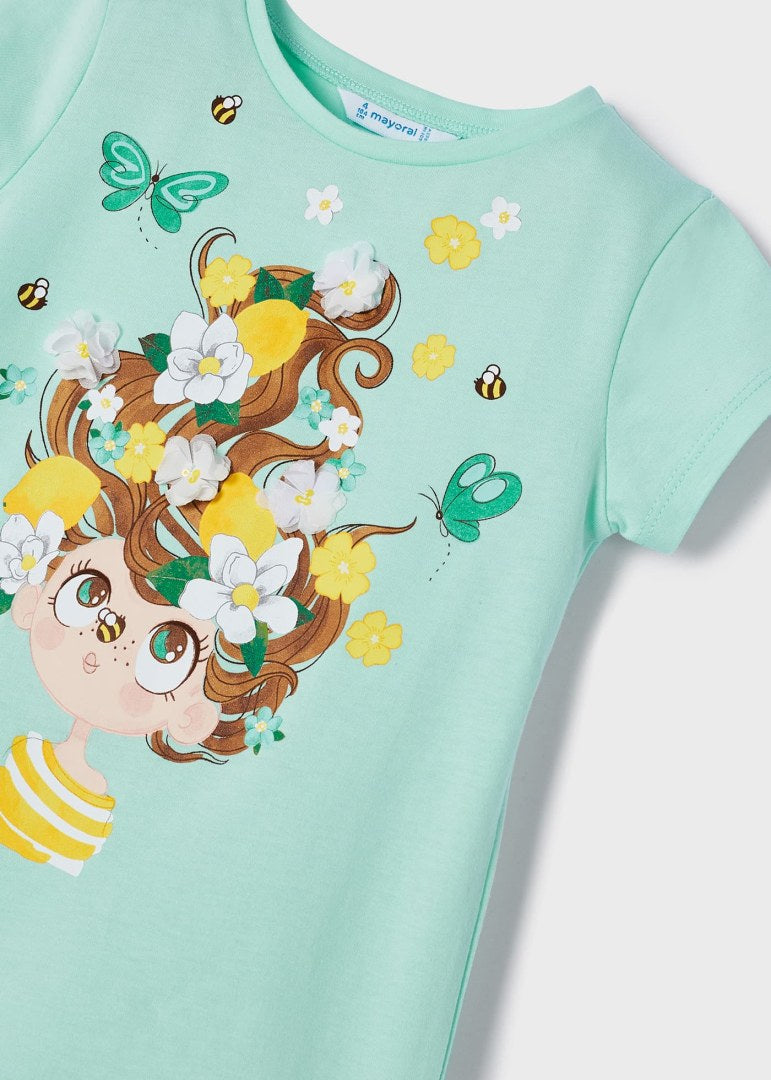 Completo Con Leggings E Shirt In Cotone Bambina MAYORAL 3787 - MAYORAL - Luxury Kids