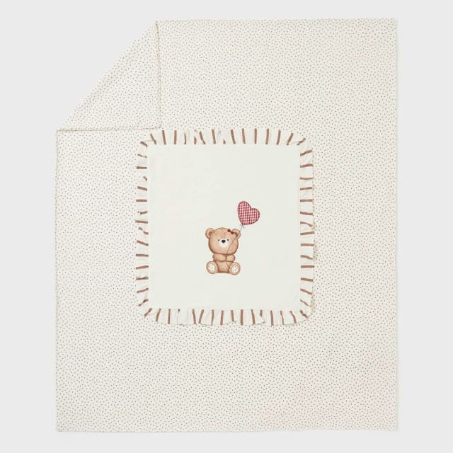 Copertina Volant In Cotone Sostenibile Con Stampa Orso Neonata MAYORAL 9249 - MAYORAL - Luxury Kids