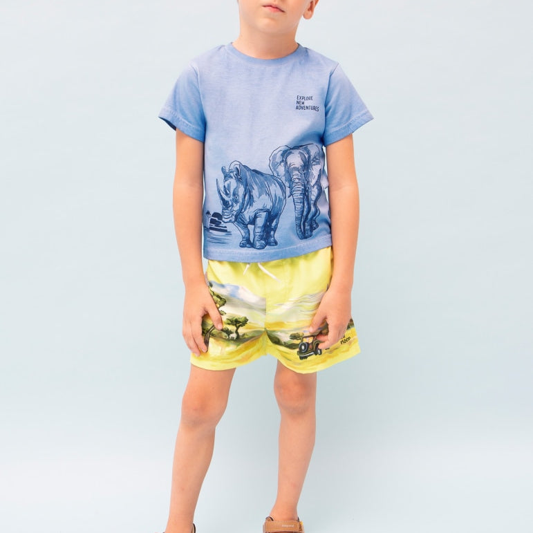 Costume Con Stampa In Poliestere Riciclato Bambino MAYORAL 3685 - MAYORAL - Luxury Kids