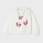 Felpa Con Applicazioni In Cotone Sostenibile Bambina MAYORAL 3435 - MAYORAL - Luxury Kids