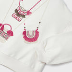 Felpa Con Applicazioni In Cotone Sostenibile Bambina MAYORAL 3435 - MAYORAL - Luxury Kids