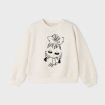 Felpa Con Applicazione In Cotone Sostenibile Bambina MAYORAL 3435 - MAYORAL - Luxury Kids