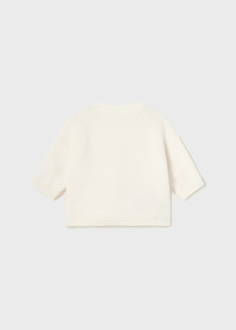 Cardigan Tricot In Filo Di Cotone Sostenibile Neonato MAYORAL 1360 - MAYORAL - Luxury Kids