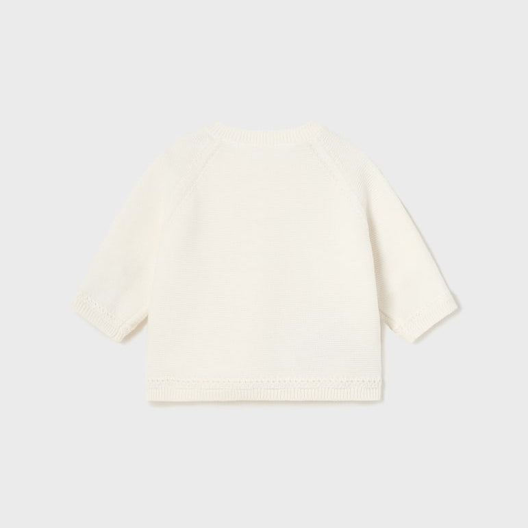 Cardigan Tricot In Filo Di Cotone Sostenibile Neonato MAYORAL 1360 - MAYORAL - Luxury Kids