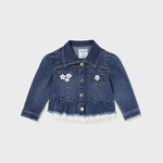 Giubbino In Denim Con Volant Neonata MAYORAL 1408 - MAYORAL - Luxury Kids
