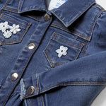 Giubbino In Denim Con Volant Neonata MAYORAL 1408 - MAYORAL - Luxury Kids