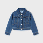 Giubbino In Denim Con Volant Bambina MAYORAL 3440 - MAYORAL - Luxury Kids