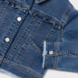 Giubbino In Denim Con Volant Bambina MAYORAL 3440 - MAYORAL - Luxury Kids