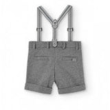 Bermuda In Punto Milano Con Bretelle Neonato BOBOLI 715070 - BOBOLI - LuxuryKids