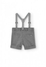 Bermuda In Punto Milano Con Bretelle Bambino BOBOLI 715070 - BOBOLI - LuxuryKids