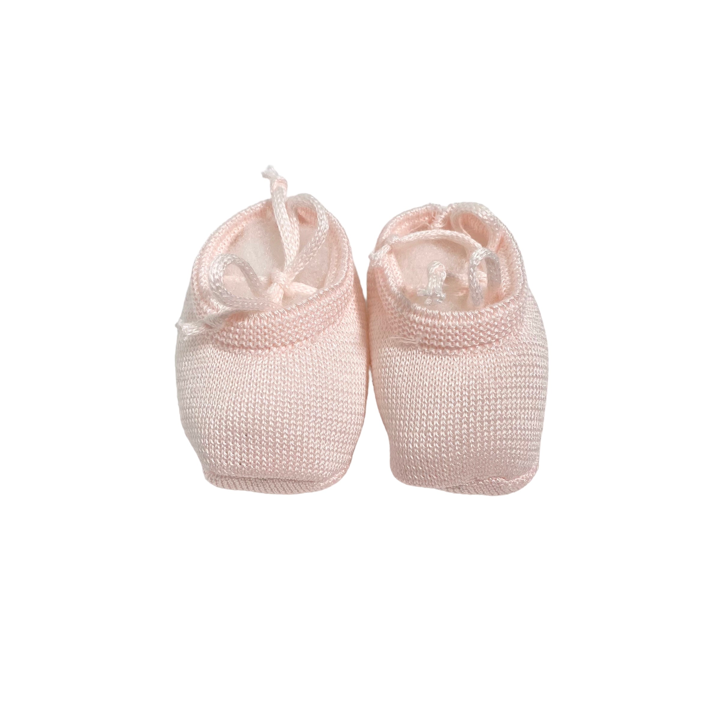 Calzino Scarpetta In Filo Di Cotone Rosa Neonata CREAZIONI LUANA 1040S - CREAZIONI LUANA - Luxury Kids
