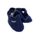 Calzino Scarpetta In Filo Di Cotone Blu Neonato DR KID DK147 - DR KID - Luxury Kids
