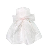 Abito Elegante Smanicato In Mikado Bianco Neonata MIMILU' 330BB - MIMILU' - Luxury Kids