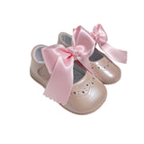 Scarpe Da Culla Modello Ballerina In Vernice Con Fiocco In Raso Neonata PANYNO A3203V - PANYNO - Luxury Kids
