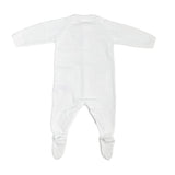 Tutina Intera In Filo Di Cotone Organico Bianca Neonato/a DR KID DK259 - DR KID - Luxury Kids