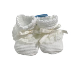 Calzino Scarpetta In Filo Di Cotone Con Pizzo Neonata GRANLEI 168 - GRANLEI - Luxury Kids