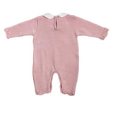 Tutina Intera In Lana Rosa neonata LA SARTORIA DEI PICCOLI LT203 - LA SARTORIA DEI PICCOLI - LuxuryKids