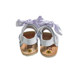 Menorquinische First Steps-Sandalen aus Satinleder mit Satinschleife für Mädchen INDEX 300S