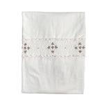 Coperta Scialle In Cotone Ricamata A Mano Neonata TETO E TATTA CO4800 - TETO E TATTA - Luxury Kids