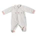 Tutina Intera In Cotone Ricamata A Mano Neonata TETO E TATTA TU4800 - TETO E TATTA - Luxury Kids