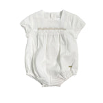 Pagliaccetto Intero Mezza Manica In Cotone Panna Neonati YOEDU 0901 - YOEDU - Luxury Kids