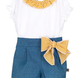 Completo Maglia con Short In Cotone Neonata CALAMARO 17838