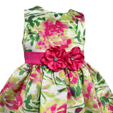 Abito Elegante Smanicato Modello Bambolina Fantasia Floreale Neonata PETIT 2015659F - PETIT - Luxury Kids