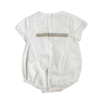 Pagliaccetto Intero Mezza Manica In Cotone Panna Neonati YOEDU 0901 - YOEDU - Luxury Kids