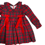 Abito Manica Lunga Tartan Rosso Bambina PHI CLOTHING 22714 - PHY CLOTHING - LuxuryKids