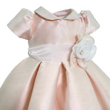 Abito Elegante Battesimale Mezza Manica Rosa Neonata ISABEL B52 - ISABEL - Luxury Kids