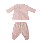 Tutina Spezzata In Cotone Rosa Neonata NINNAOH E2398C - NINNAOH - Luxury Kids