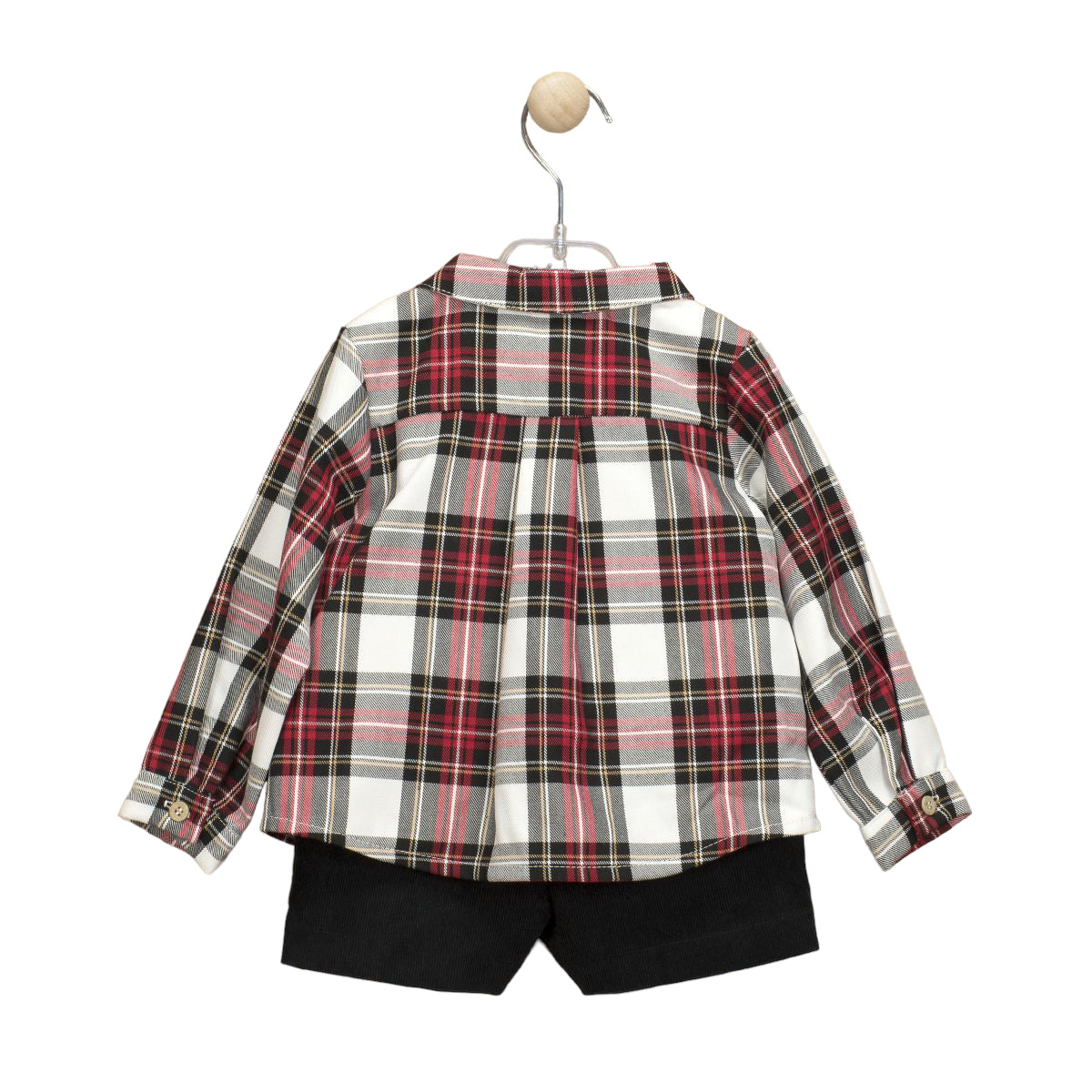 Completo Con Bermuda E Camicia Scozzese Neonato BABIDU 44428 - BABIDU - LuxuryKids