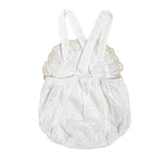 Salopette In Pizzo San Gallo Bianca Neonata DR KID DK165 - DR KID - Luxury Kids