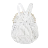 Salopette In Pizzo San Gallo Bianca Neonata DR KID DK165 - DR KID - Luxury Kids