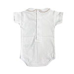 Body In Cotone Mezza Manica Con Collo Tondo Neonato WEDOBLE V2309616E - WEDOBLE - Luxury Kids