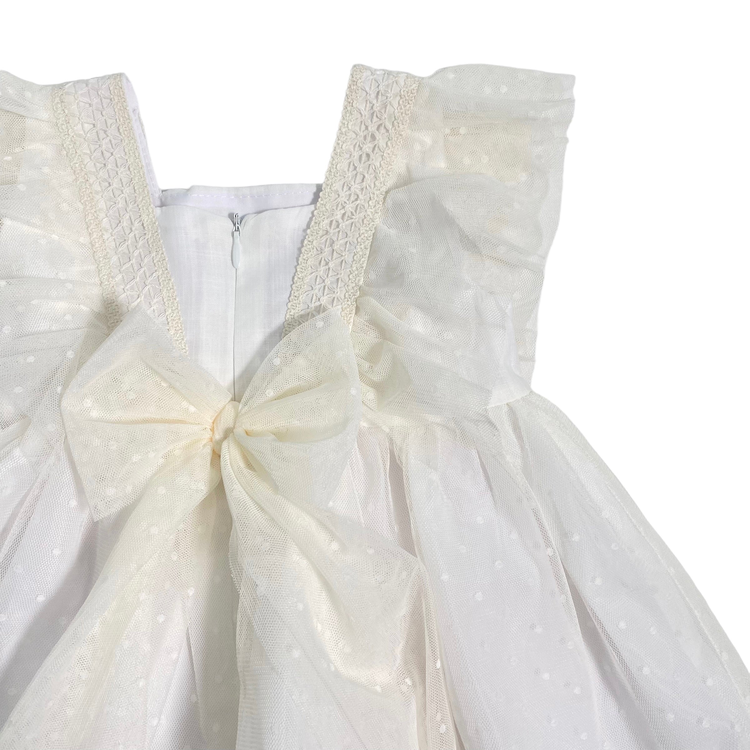 Abito Smanicato In Tulle Elegante Neonata YOEDU 0502 - YOEDU - Luxury Kids