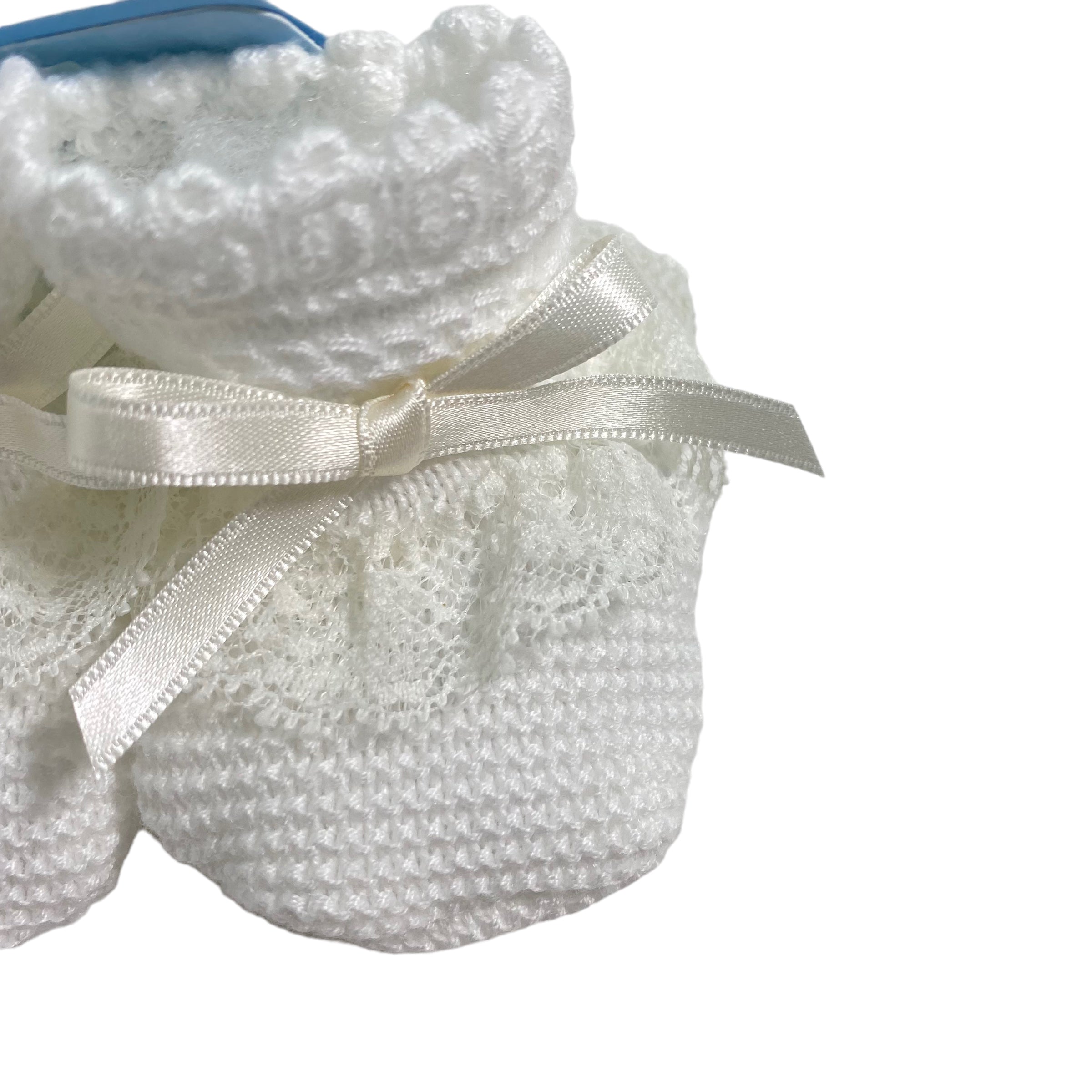 Calzino Scarpetta In Filo Di Cotone Con Pizzo Neonata GRANLEI 168 - GRANLEI - Luxury Kids