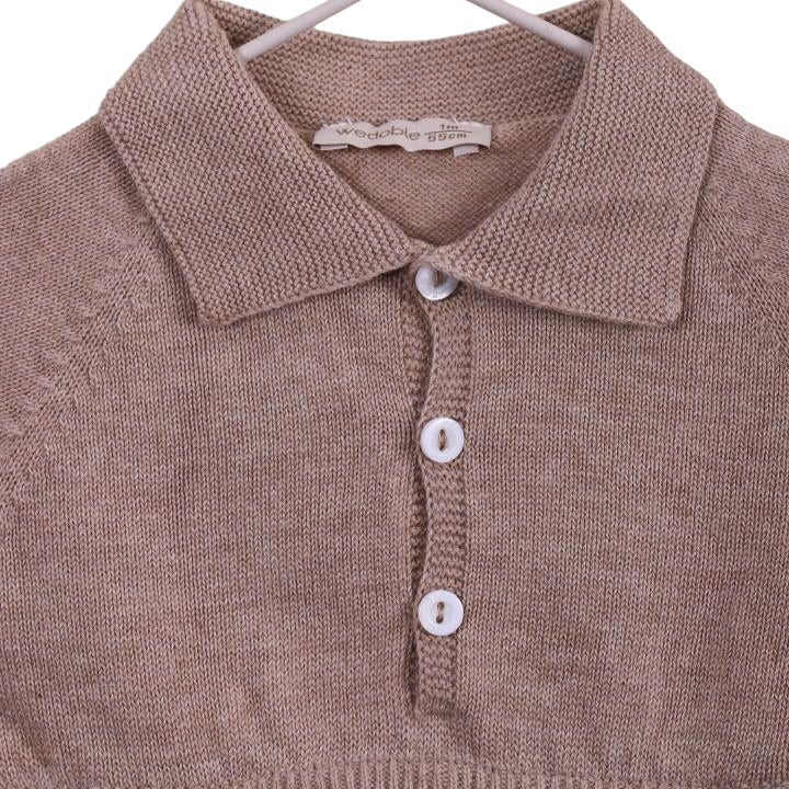 Pagliaccetto Intero In Filo E Cotone Neonato WEDOBLE V2305405A - WEDOBLE - Luxury Kids