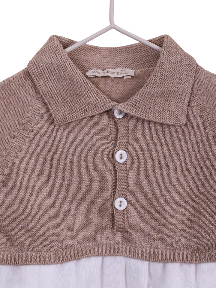 Pagliaccetto Intero In Filo E Cotone Neonato WEDOBLE V2305405A - WEDOBLE - Luxury Kids