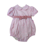 Pagliaccetto Floreale con Fiocco Caldo Cotone Neonata IS6355N - ISABEL - LuxuryKids