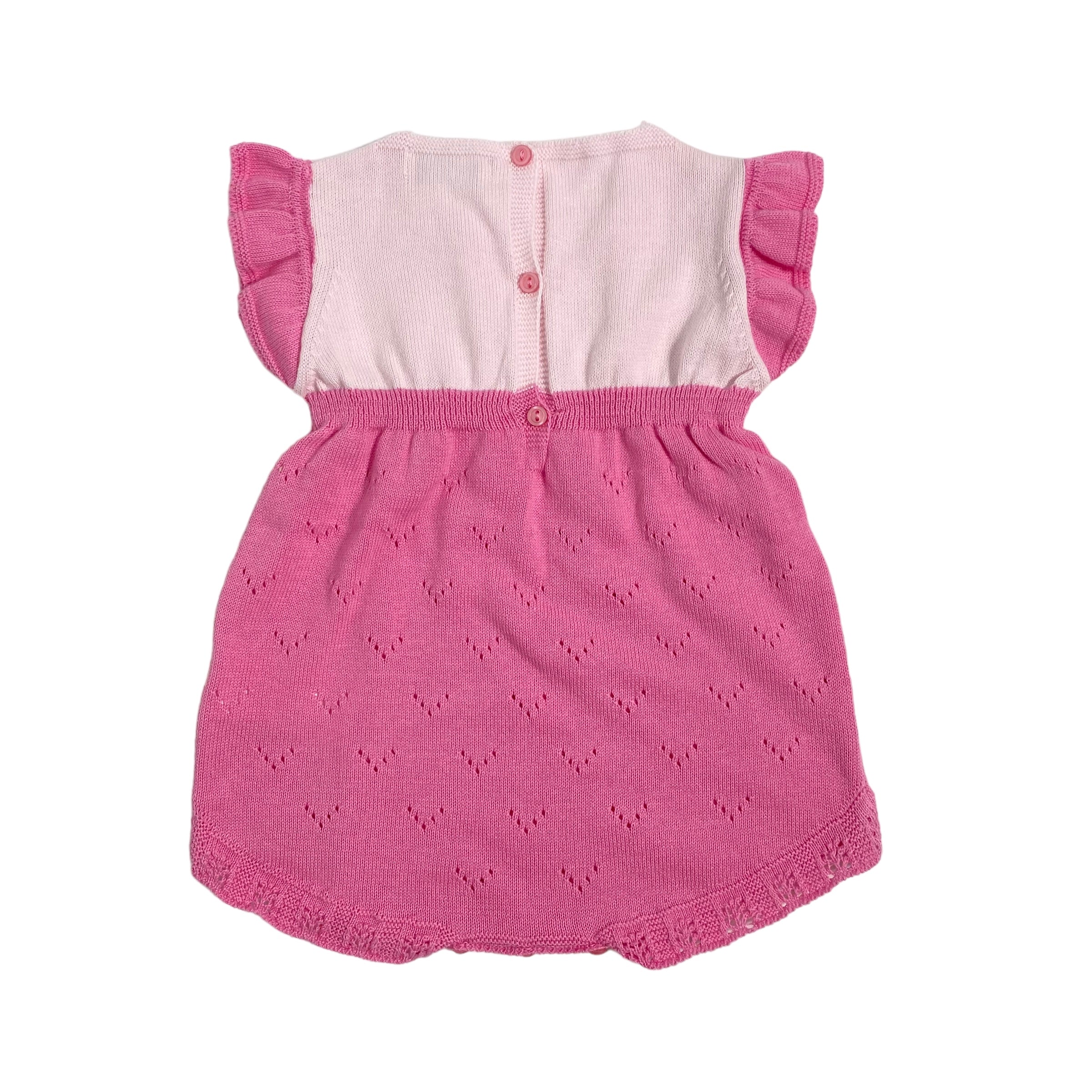 Pagliaccetto In Filo Di Cotone Traforato Neonata A&J A&J172 - A&J - Luxury Kids