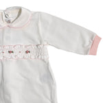 Tutina Intera In Cotone Ricamata A Mano Neonata TETO E TATTA TU4800 - TETO E TATTA - Luxury Kids