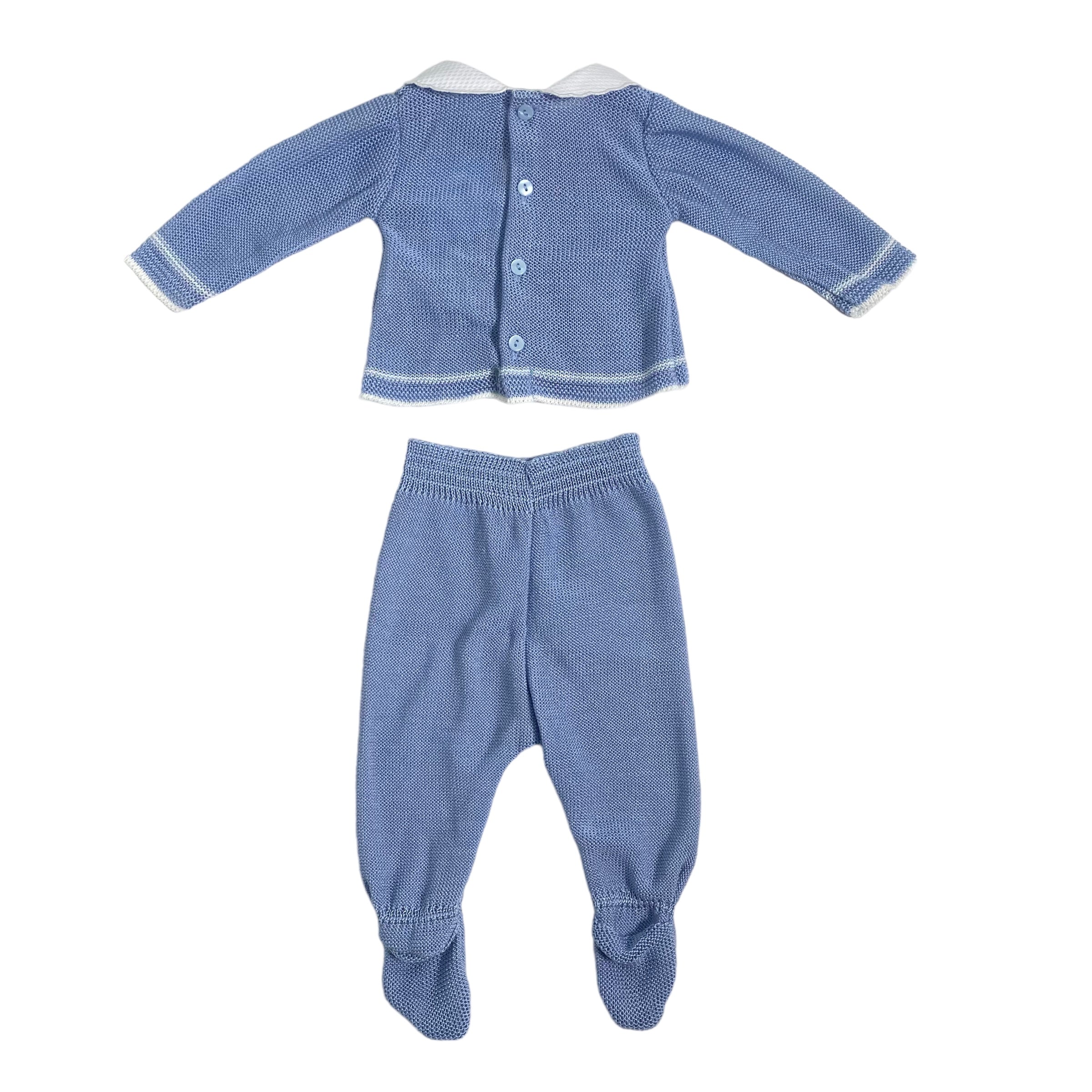 Tutina Spezzata In Tessuto Anallergico Acrilico Neonato SARDON MC180 - SARDON - Luxury Kids