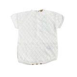 Pagliaccetto Intero In Filo Di Cotone Traforato Neonato/a WEDOBLE V2307305A - WEDOBLE - Luxury Kids