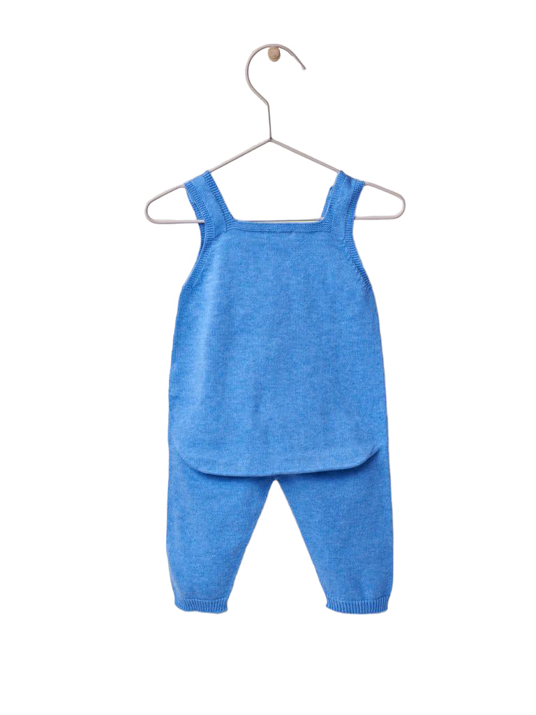 Completo Con Salopette In Filo Di Cotone Neonato WEDOBLE V2303310A - WEDOBLE - Luxury Kids