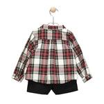 Completo Con Bermuda E Camicia Scozzese Bambino BABIDU 44428 - BABIDU - LuxuryKids