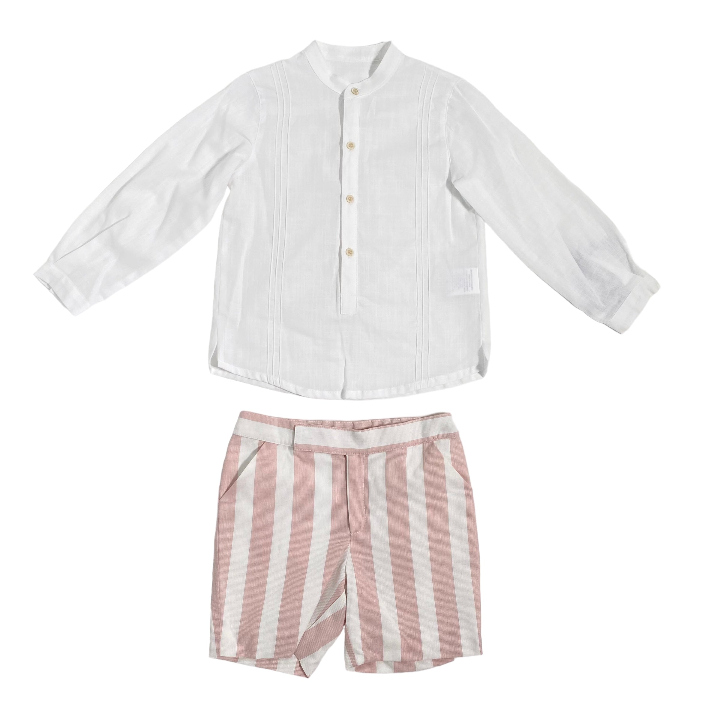 Completo Bermuda Con Camicia in Cotone Bambino YOEDU 1216 - YOEDU - Luxury Kids