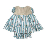 Ausgestelltes Kleid mit Baumwoll-Culotte für Babymädchen DEL SUR 0071