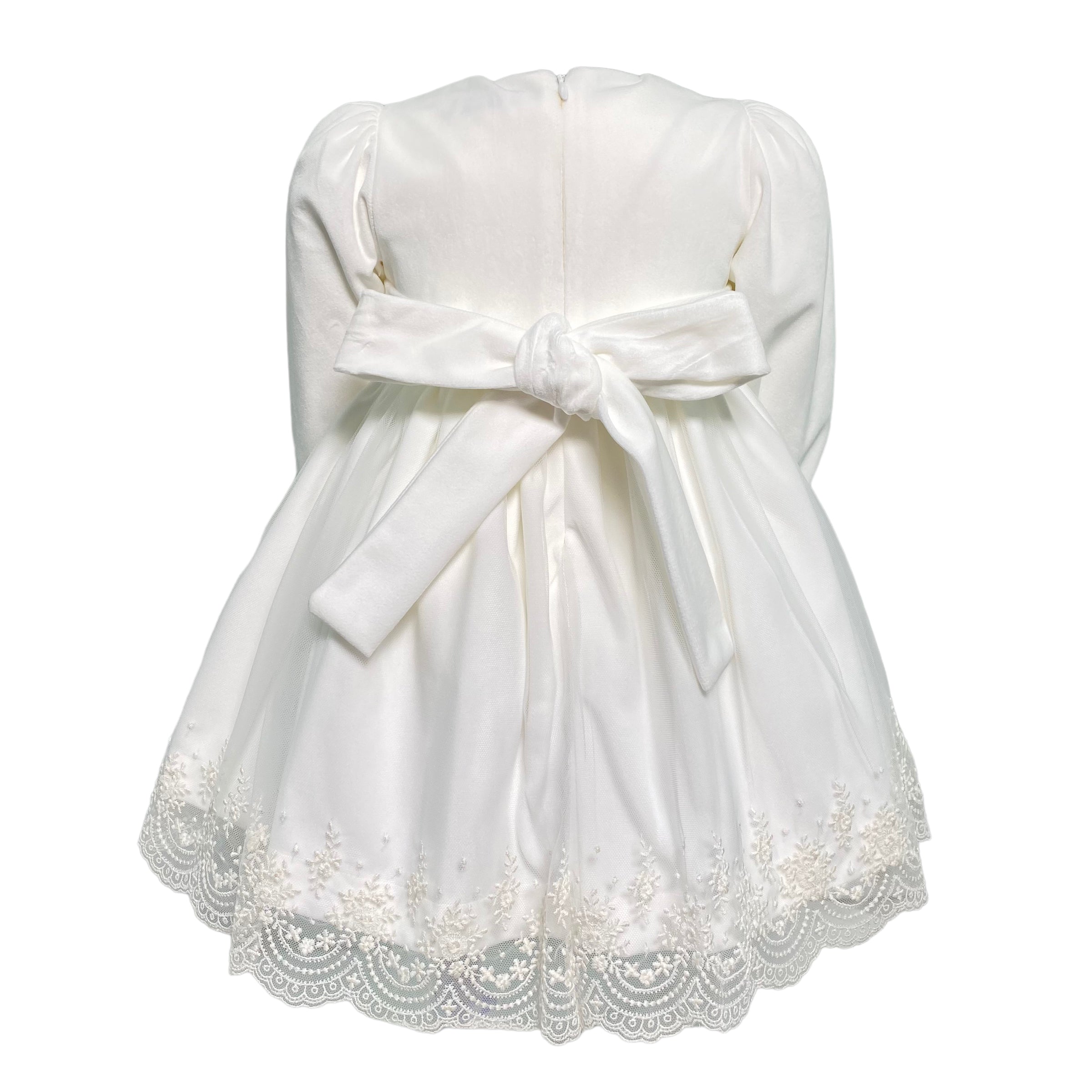 Abito Elegante In Velluto E Pizzo Neonata TETO E TATTA VE2498B - TETO E TATTA - LuxuryKids
