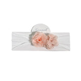 Fascia In Tulle Bianca Con Fiori Neonata NINNAOH E23104 - NINNAOH - Luxury Kids